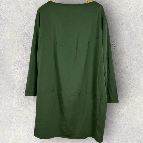 Lululemon Back In Action Long Sleeve Dress Green Shift Oversized Casual Size XL - Picture 6 of 11